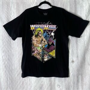 WWE WrestleMania VI Graphic T-Shirt Size Large Ultimate Warrior & Macho Man